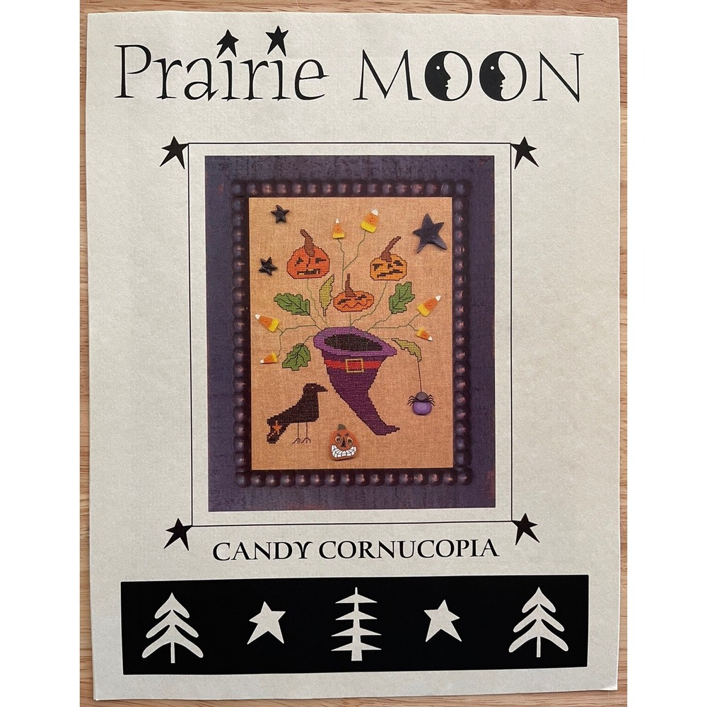 Prairie Moon Candy Cornucopia Halloween‎ Counted Cross Stitch Pattern